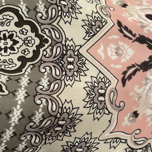 Tahari bohemian fairycore pink lightweight patterned kimono size small - medium - Picture 9 of 11